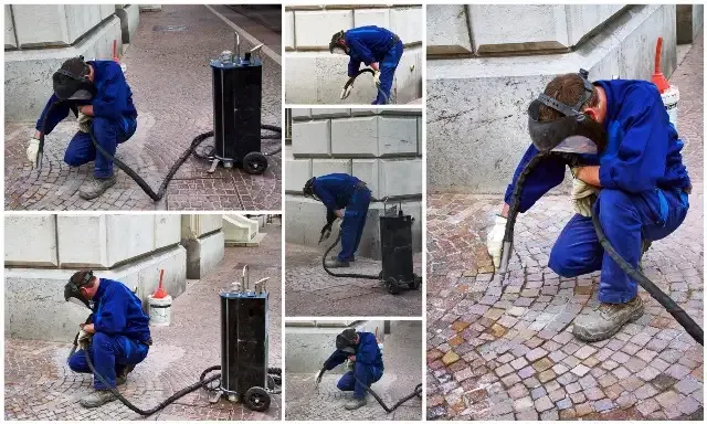 wąż do piaskowania kostki brukowej